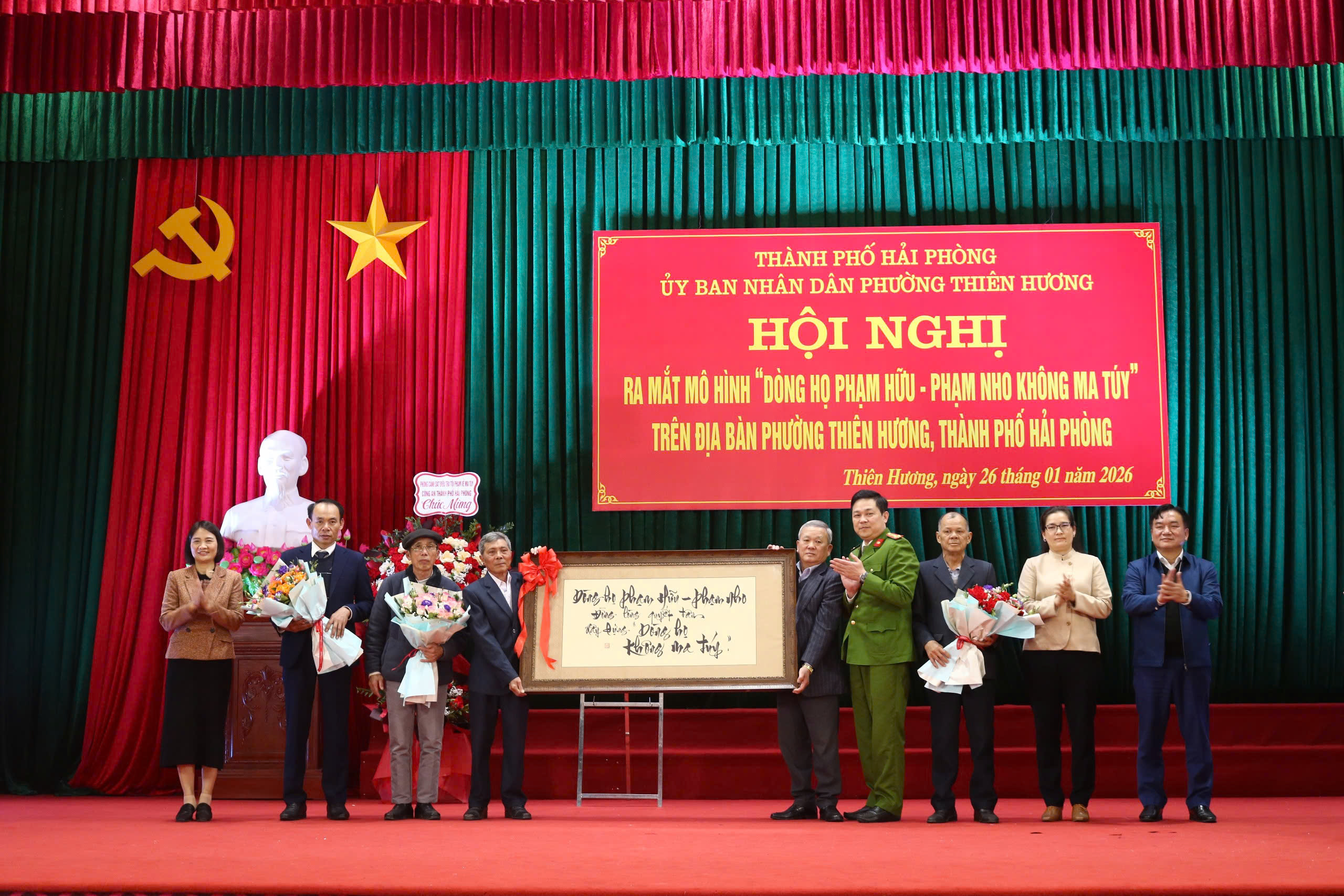 UBND phường Thiên Hương: Triển khai mô hình “Dòng họ không ma túy” với 02 dòng họ Phạm Hữu, Phạm Nho